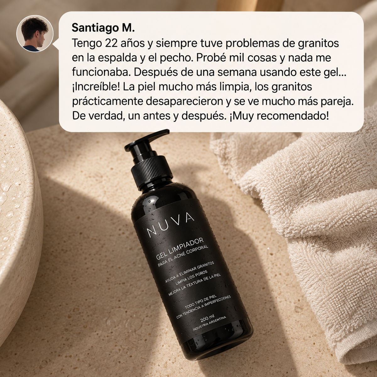NUVA® Gel Limpiador para Acné Corporal