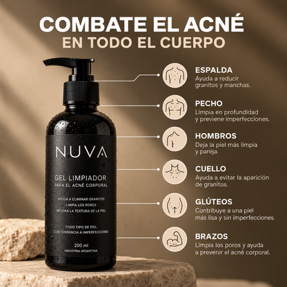NUVA® Gel Limpiador para Acné Corporal